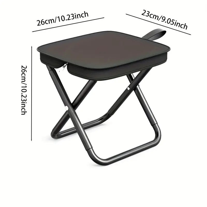 Folding Stool Iron Frame Outdoor Camping Chair Outdoor Recreation > Camping > Camp Furniture - Tophatter Daily Deals