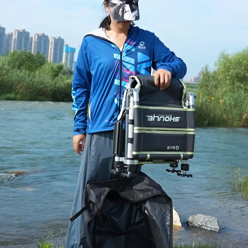 Fishing Chair Adjustable Legs Backrest Foldable Design Outdoor > Fishing - Tophatter Daily Deals