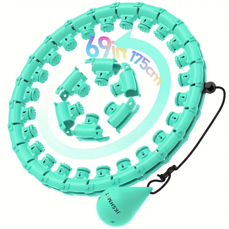 Weighted Fitness Hoop with Massage Points Fitness - Tophatter Daily Deals