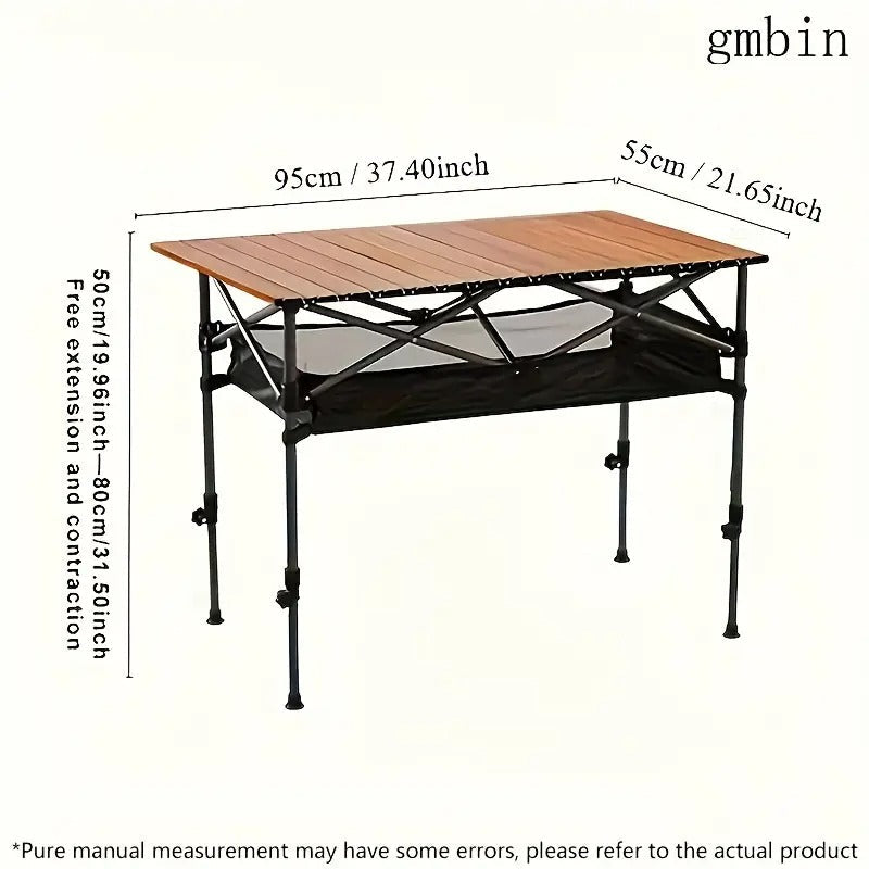 Adjustable Height Folding Camping Table Outdoor Recreation > Camping > Camp Furniture - Tophatter Daily Deals