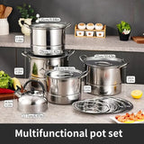 Camping Pot Set with Kettle Camp Cooking - Tophatter Daily Deals
