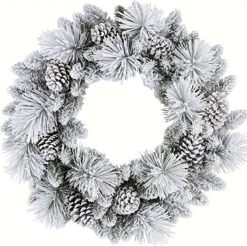 Classic Halloween Autumn Frosted Pine Wreath Halloween - Tophatter Daily Deals
