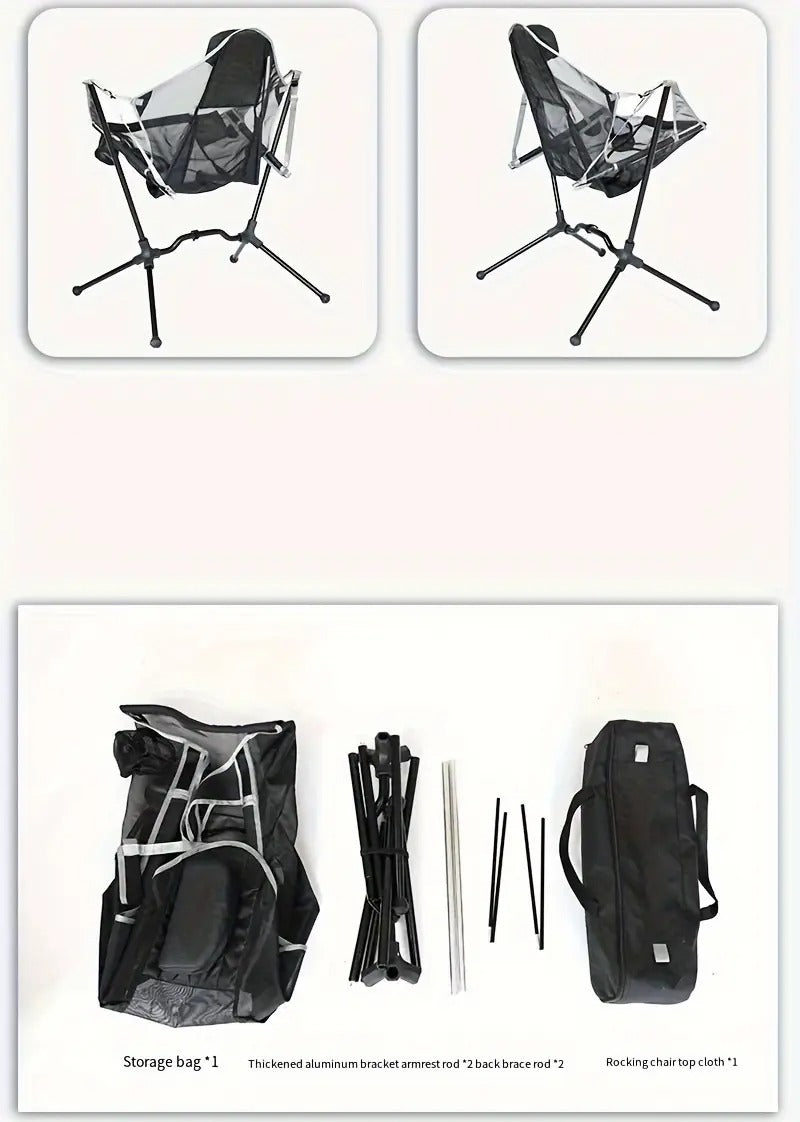 Folding Outdoor Chair with Footrest Folding Chairs & Stools - Tophatter Daily Deals