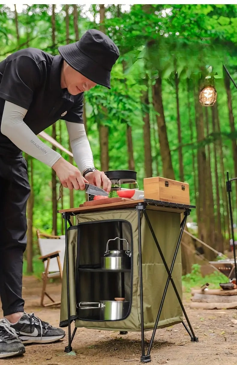 Storage Cabinet Table Camping Outdoor Recreation > Camping > Camp Furniture - Tophatter Daily Deals