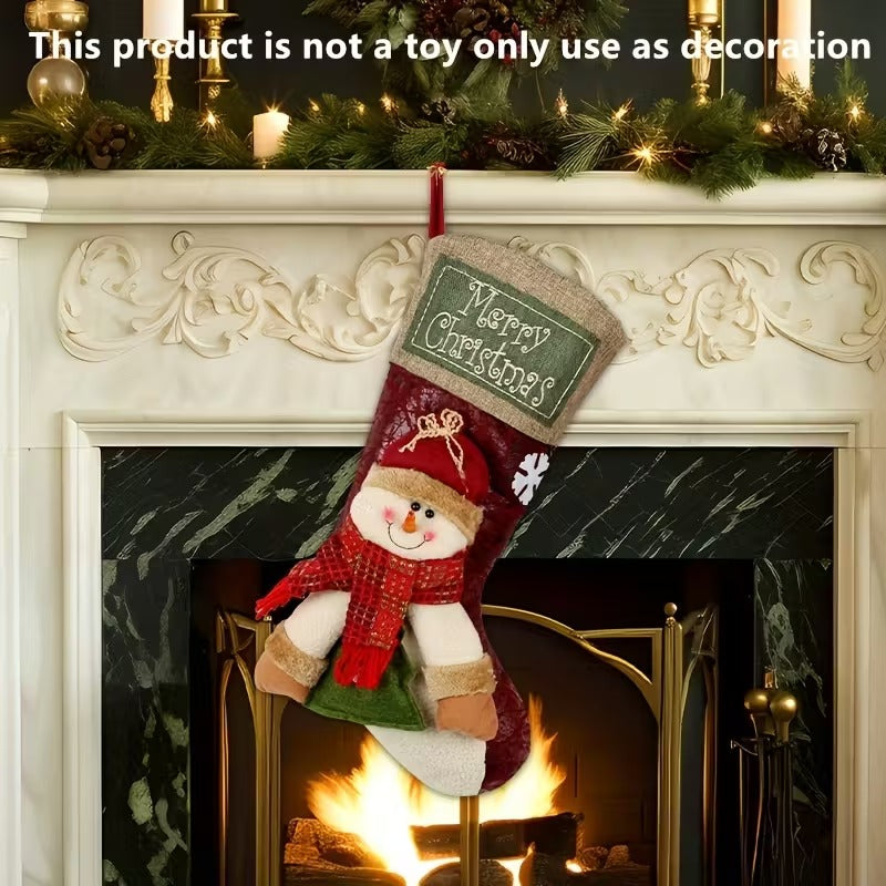 Christmas Stockings Polyester Hanging Decorations (3 pcs) Christmas - Tophatter Daily Deals