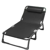 Sun Lounge Bed with Adjustable Recline Outdoor Recreation > Camping > Camp Furniture - Tophatter Daily Deals