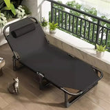 Foldable Oxford Cloth Sun Lounger with Headrest Sun Loungers - Tophatter Daily Deals