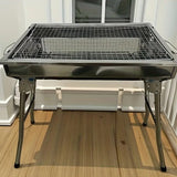 Portable Foldable Stainless Steel Grill for Outdoor Use Outdoor Grills - Tophatter Daily Deals