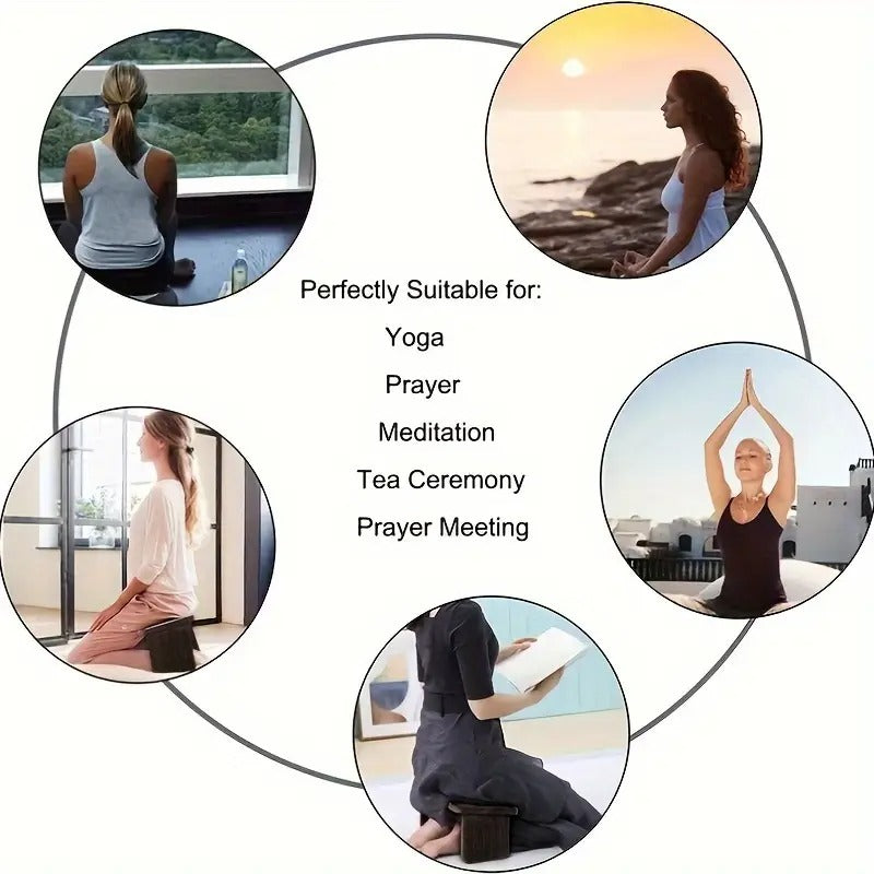 Wooden Folding Meditation Bench Sports & Fitness > Exercise, Gym & Fitness > Yoga & Pilates - Tophatter Daily Deals