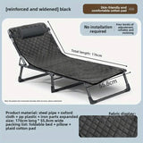 Foldable Oxford Cloth Sun Lounger with Headrest Sun Loungers - Tophatter Daily Deals