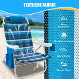 Foldable Beach Lounge Chairs with Backrest (2pcs) Outdoor Chairs - Tophatter Daily Deals