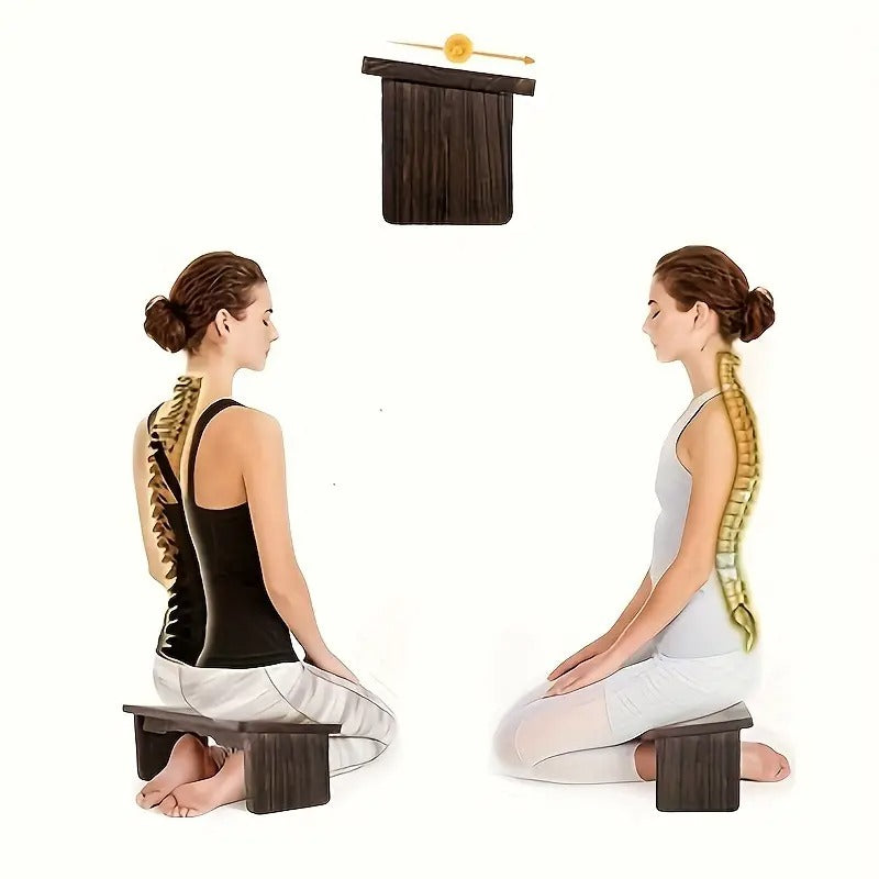Wooden Folding Meditation Bench Sports & Fitness > Exercise, Gym & Fitness > Yoga & Pilates - Tophatter Daily Deals