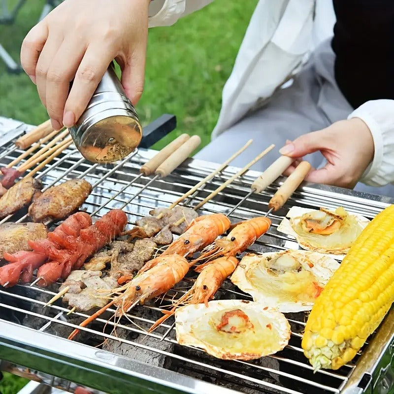 Portable Foldable Stainless Steel Grill for Outdoor Use Outdoor Grills - Tophatter Daily Deals
