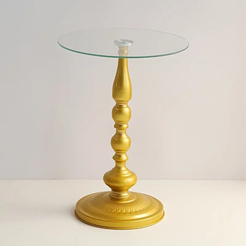 Corner Table Round Minimalist Side Table (Golden) End & Side Tables - Tophatter Daily Deals