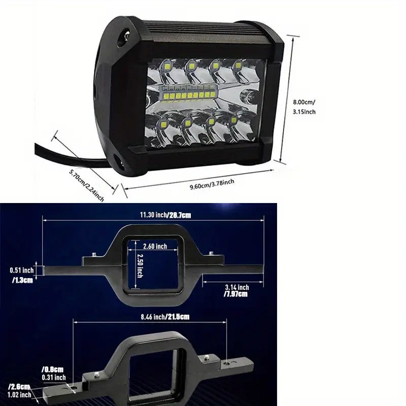Car LED Strip Light Set with Hook Bracket Motor Vehicle Frame & Body Parts - Tophatter Daily Deals