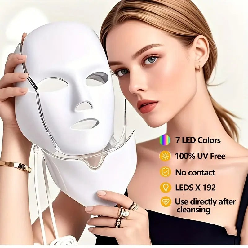 LED Facial & Neck Mask (7 Colors) Health & Beauty > Personal Care - Tophatter Daily Deals