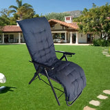Lounge Chair with Cushion Foldable Outdoor Folding Chairs & Stools - Tophatter Daily Deals