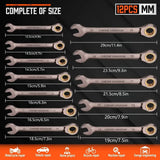 12pcs Ratcheting Wrench Set Metric & SAE Auto Accessories > Tools - Tophatter Daily Deals