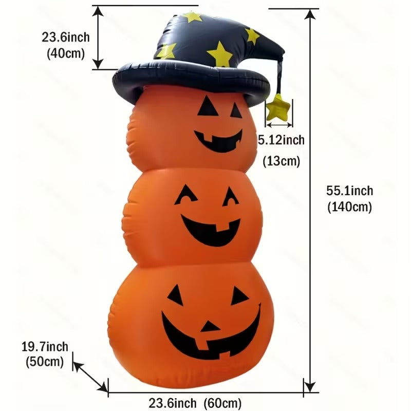 Giant PVC Halloween Pumpkin Lantern with Hat Halloween - Tophatter Daily Deals