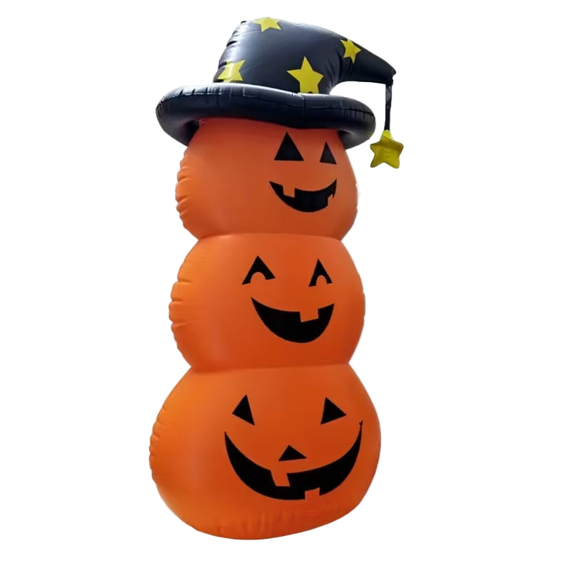 Giant PVC Halloween Pumpkin Lantern with Hat Halloween - Tophatter Daily Deals
