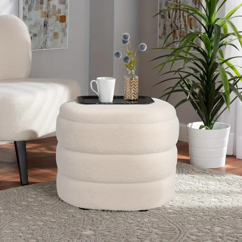 Storage Stool Mushroom Shape with Plush Seat Folding Chairs & Stools - Tophatter Daily Deals