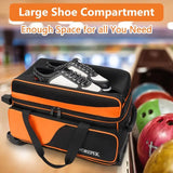 Bowling Ball Carrier 2-Ball with Divider & Cup Holder Sport Equipments - Tophatter Daily Deals