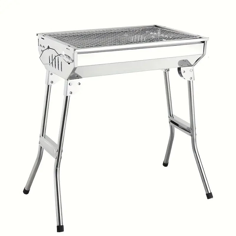 Portable Foldable Stainless Steel Grill for Outdoor Use Outdoor Grills - Tophatter Daily Deals