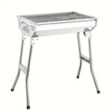 Portable Foldable Stainless Steel Grill for Outdoor Use Outdoor Grills - Tophatter Daily Deals