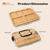 Bamboo Cheese Tray with Acrylic Lid Serving Trays - Tophatter Daily Deals