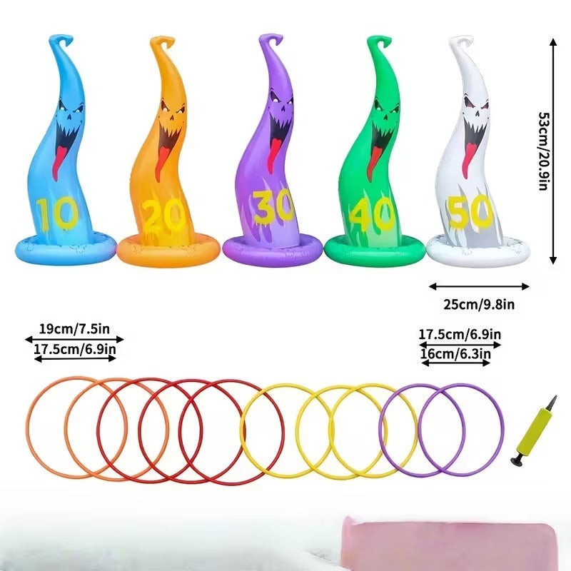 Halloween Ghost Ring Toss Game Set (5pcs) Halloween - Tophatter Daily Deals