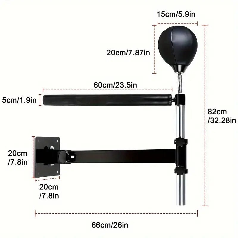 Wall-Mounted Adjustable Height Speed Bag Platform Punching & Training Bags - Tophatter Daily Deals