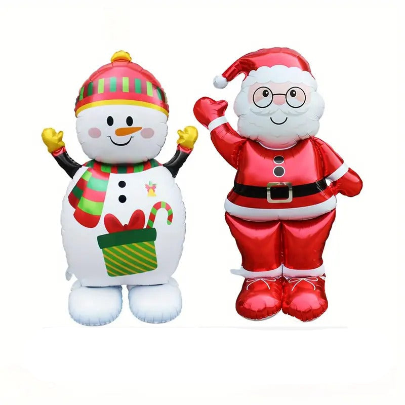 Santa & Snowman Foil Balloons (2-Pack) Christmas - Tophatter Daily Deals