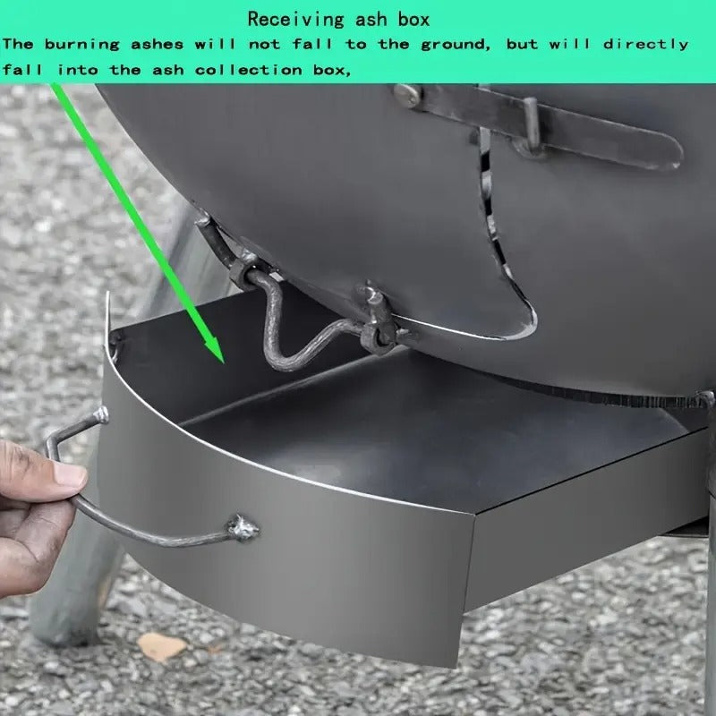 Portable Cast Iron Firewood Stove for Outdoor Cooking Outdoor Grills - Tophatter Daily Deals
