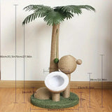 Coconut Tree Cat Scratching Post with Ball Toy Cat Furniture - Tophatter Daily Deals