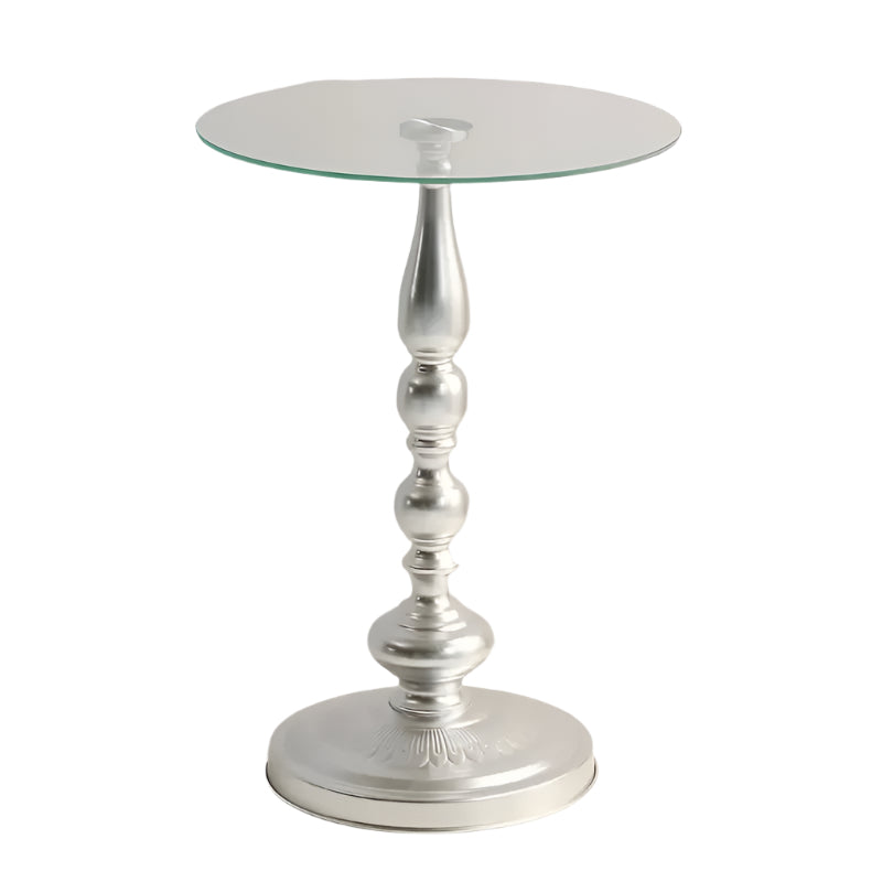 Corner Table Round Minimalist Side Table (Silvery) End & Side Tables - Tophatter Daily Deals