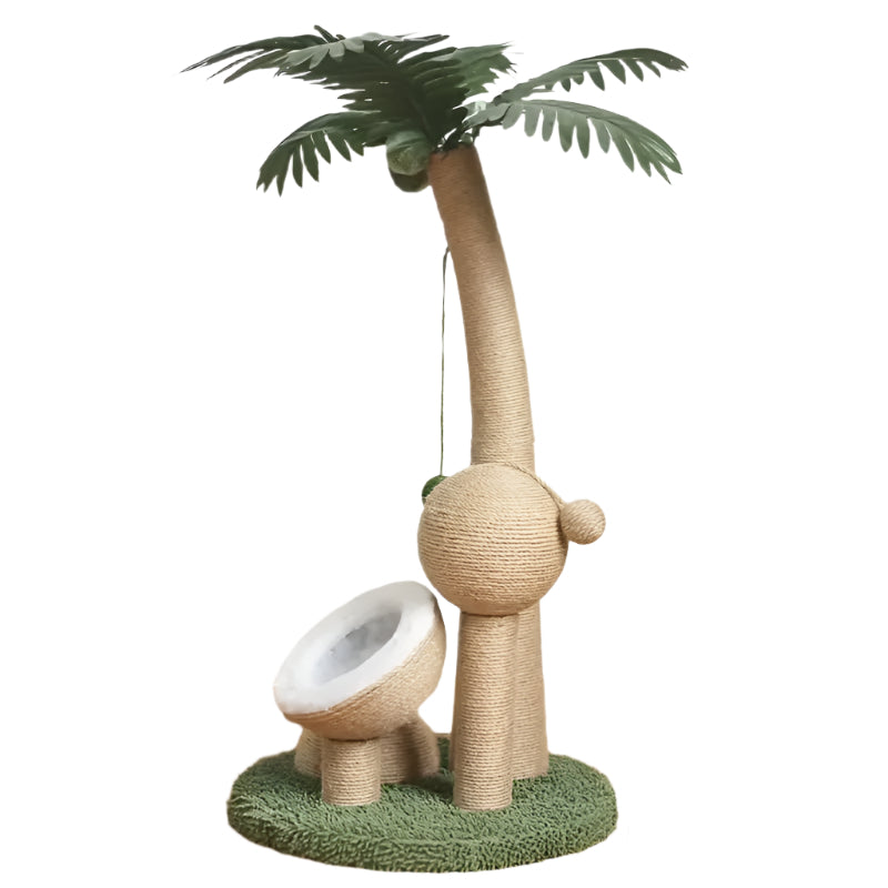 Coconut Tree Cat Scratching Post with Ball Toy Cat Furniture - Tophatter Daily Deals
