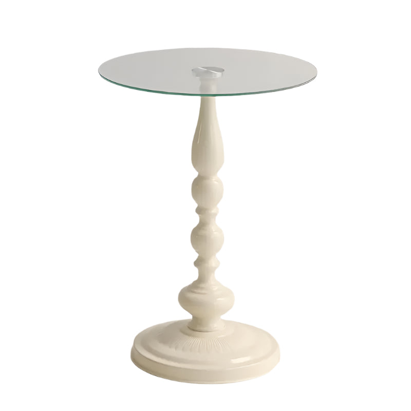 Corner Table Round Minimalist Side Table (Milky White) End & Side Tables - Tophatter Daily Deals