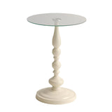 Corner Table Round Minimalist Side Table (Milky White) End & Side Tables - Tophatter Daily Deals