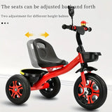 3-Wheel Kids Red Tricycle Stainless Steel Bike Rocking & Spring Riding Toys - Tophatter Daily Deals