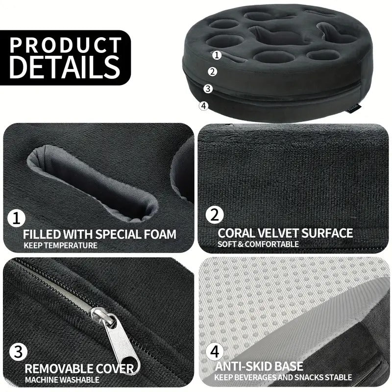 Couch Cup Holder Pillow Sofa Organizer Caddy Tray Kitchen Appliances - Tophatter Daily Deals