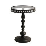 Corner Table Round Minimalist Side Table (Black + Lace) End & Side Tables - Tophatter Daily Deals