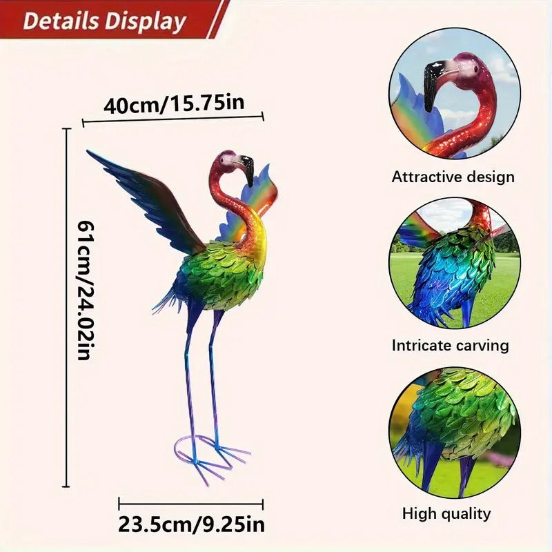 Garden Crane Statue Outdoor Heron Bird Sculpture Lawn Ornaments & Garden Sculptures - Tophatter Daily Deals