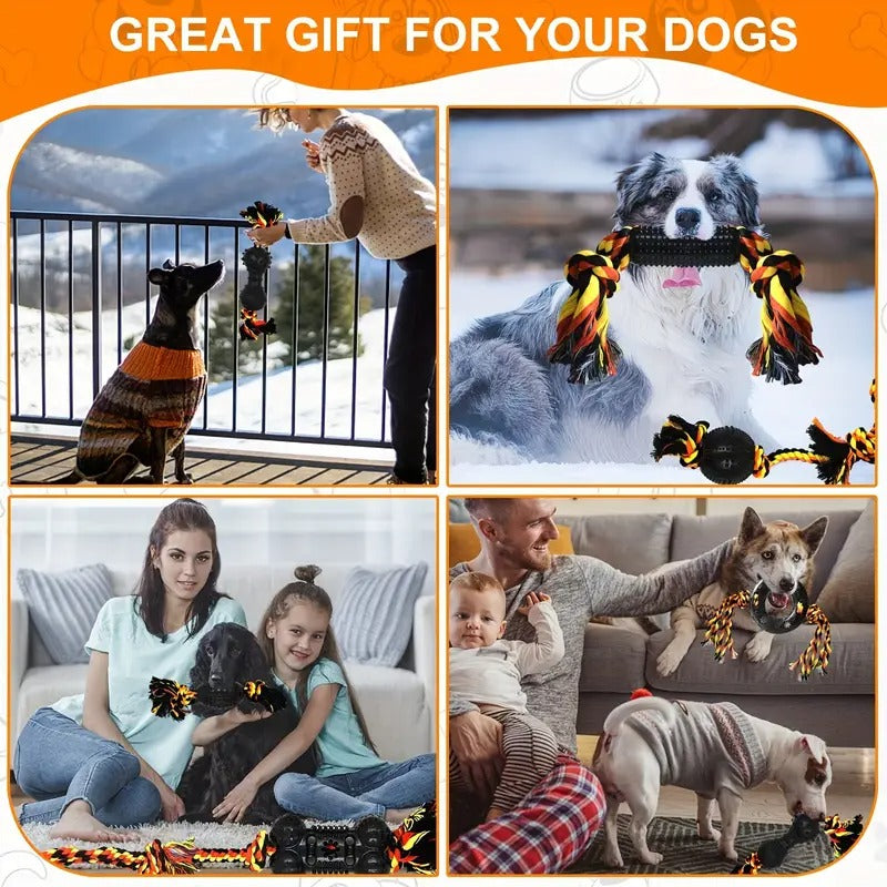 Dog Chew Toys for Small Breeds Rubber (6pcs) Pet Care > Dog Supplies > Cat & Dog Flaps - Tophatter Daily Deals