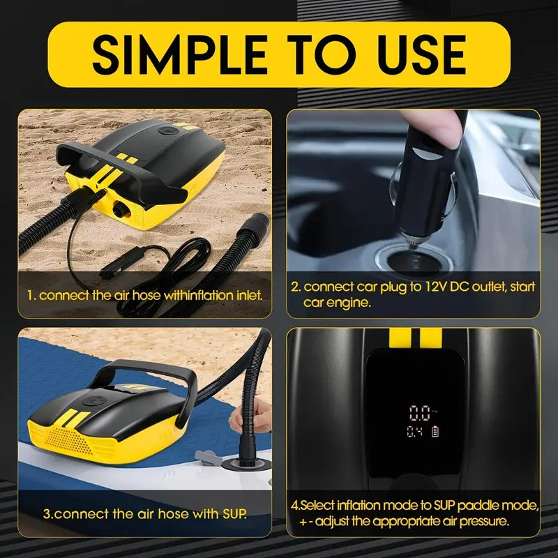 Electric Inflation Pump 50 PSI 5 Modes Kayaks - Tophatter Daily Deals