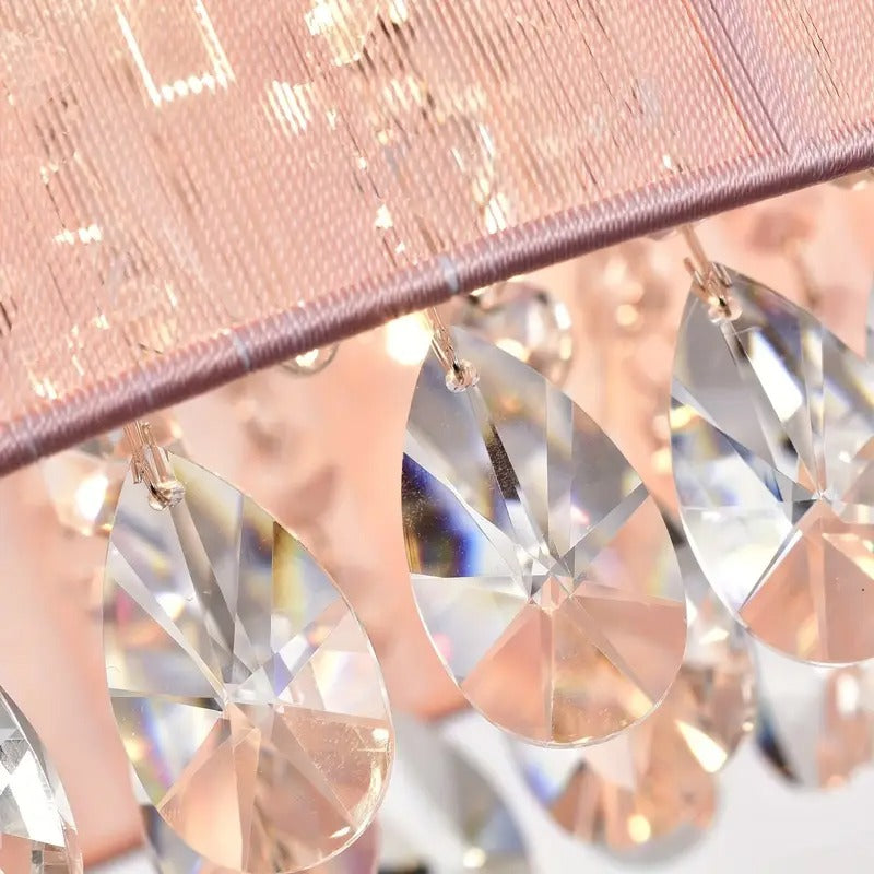 Crystal Chandelier Flush Mount Ceiling Light Chandeliers - Tophatter Daily Deals