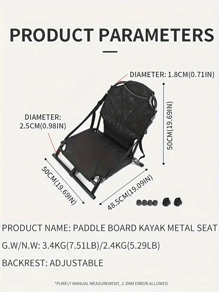 Aluminum Fishing Chair for Kayak Kayaks - Tophatter Daily Deals