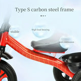 3-Wheel Kids Red Tricycle Stainless Steel Bike Rocking & Spring Riding Toys - Tophatter Daily Deals