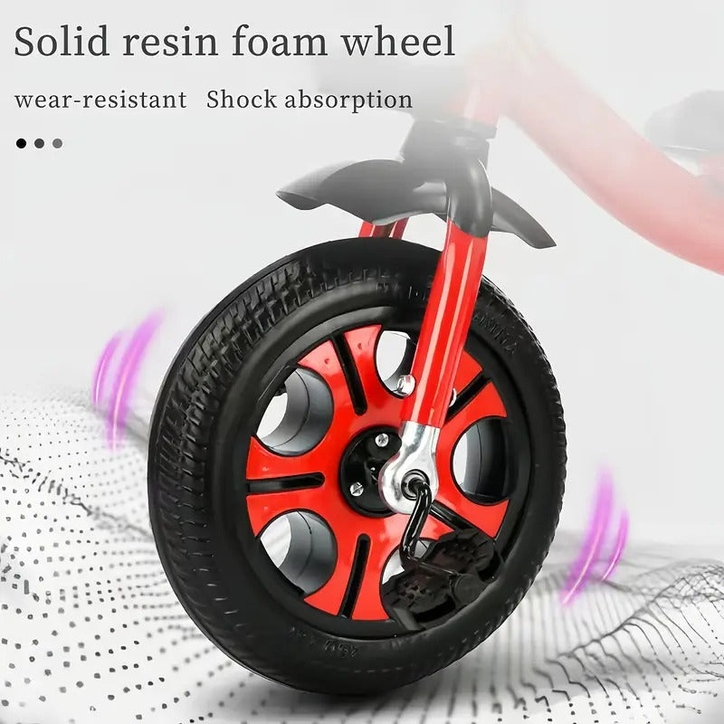 3-Wheel Kids Red Tricycle Stainless Steel Bike Rocking & Spring Riding Toys - Tophatter Daily Deals