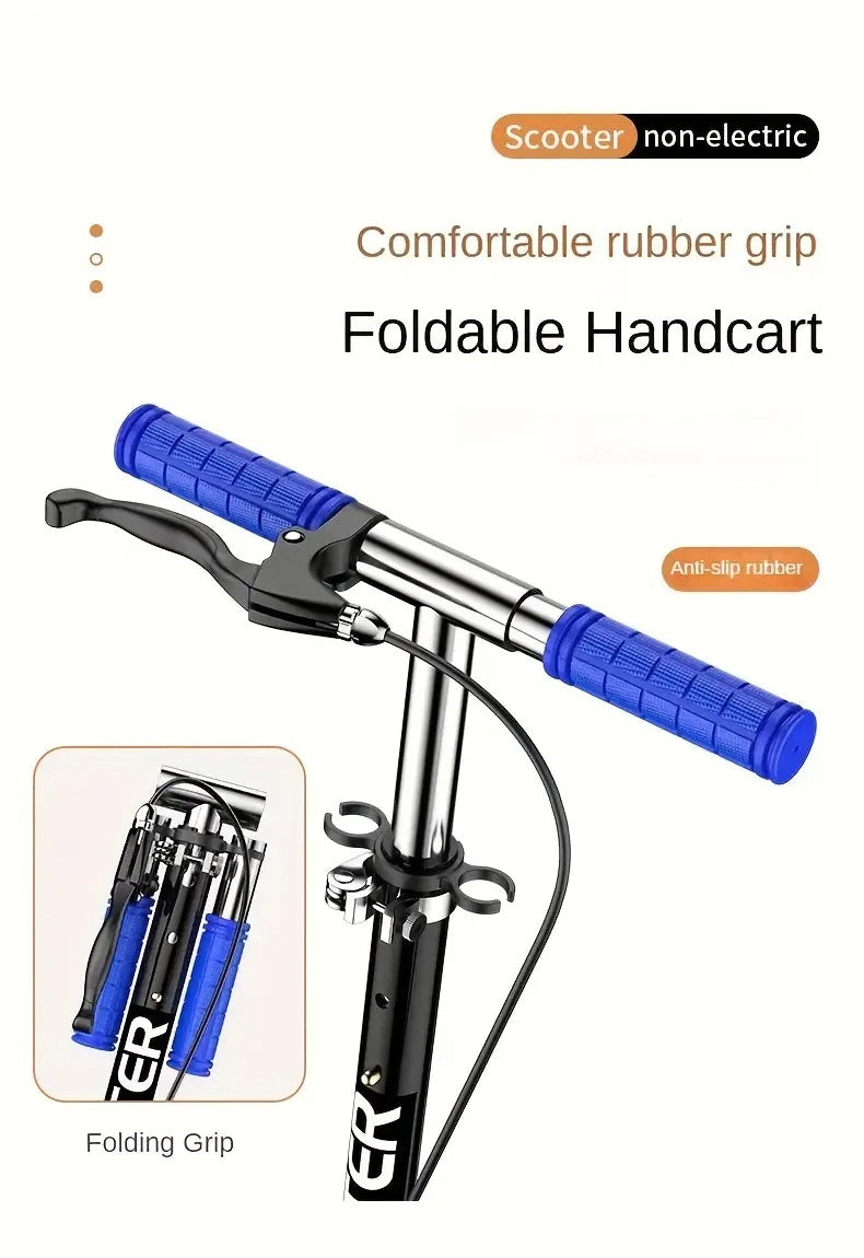 Adult Foldable Kick Scooter with Hand Brake Riding Scooters - Tophatter Daily Deals