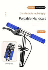 Adult Foldable Kick Scooter with Hand Brake Riding Scooters - Tophatter Daily Deals
